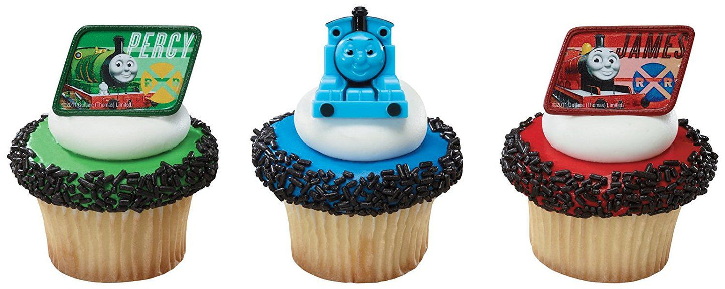 THOMAS THE TANK ENGINE 1 CUPCAKE RINGS - PACK OF 12