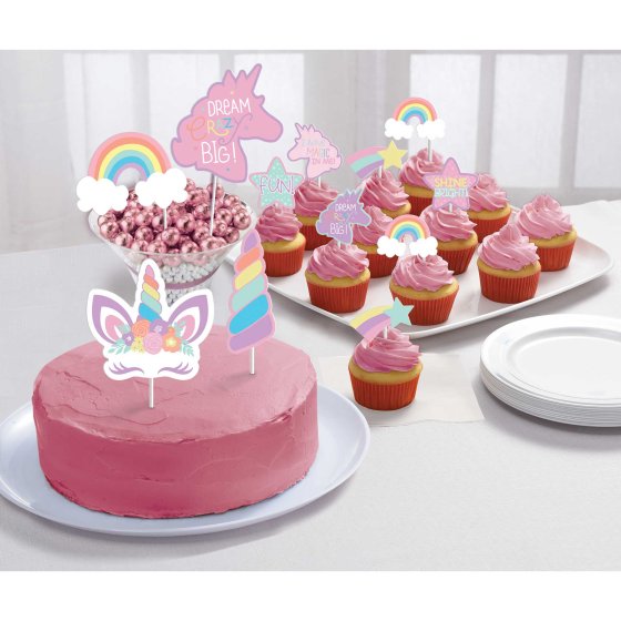 UNICORN PARTY PAPER TOPPER KIT - PACK OF 12