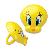 TWEETY BIRD CUPCAKE RINGS - PACK OF 12