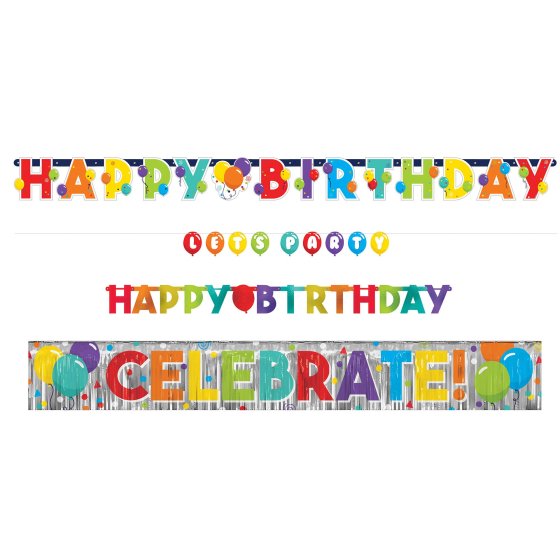 HAPPY BIRTHDAY JUMBO BANNER KIT - 4 PIECES – Sunshine Coast Parties & Gifts