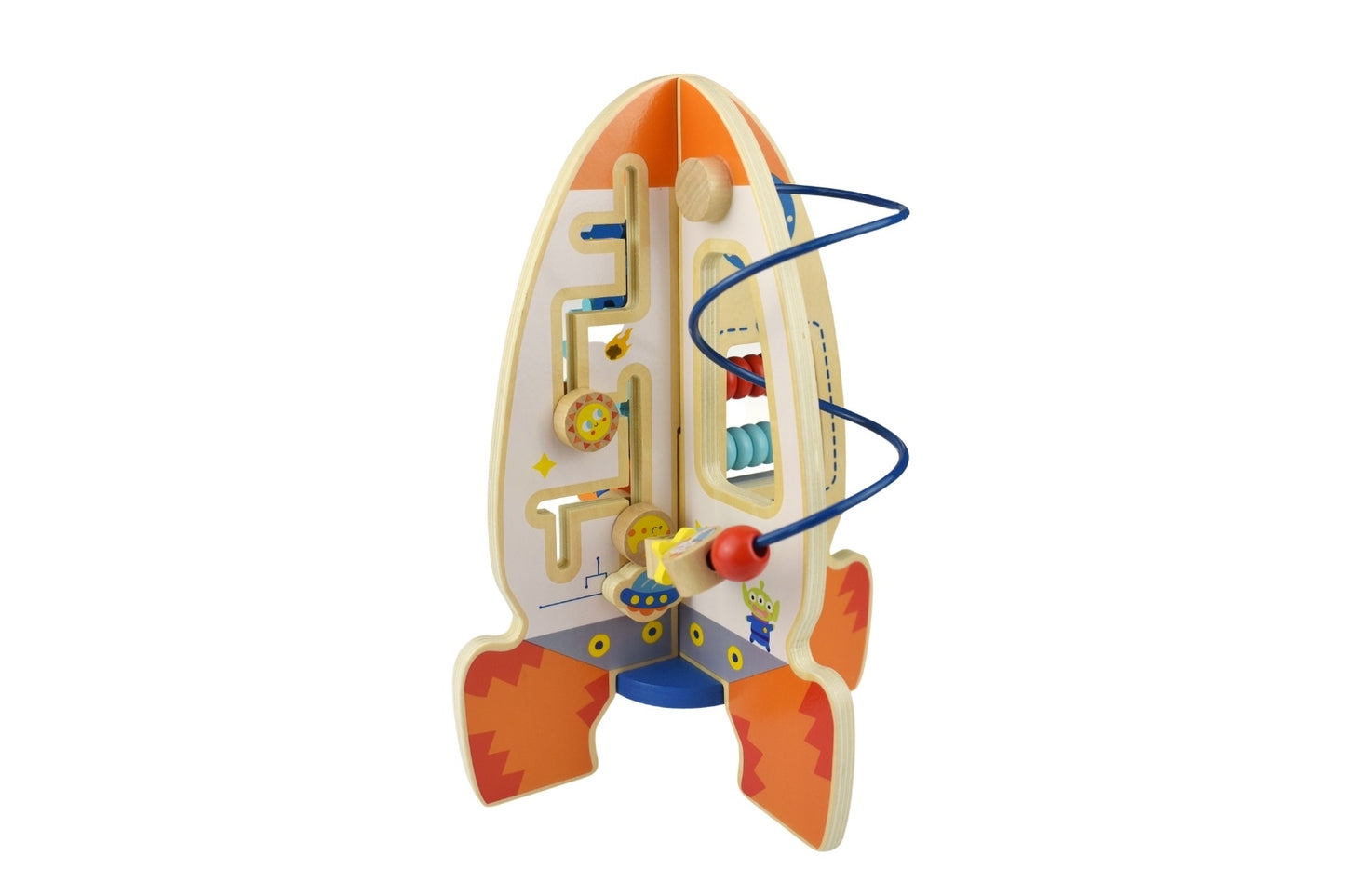 TOOKY TOY WOODEN ACTIVITY ROCKET