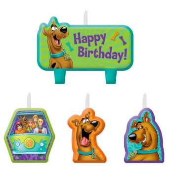 SCOOBY DOO BIRTHDAY CANDLE SET - PACK OF 4 – Sunshine Coast Parties & Gifts