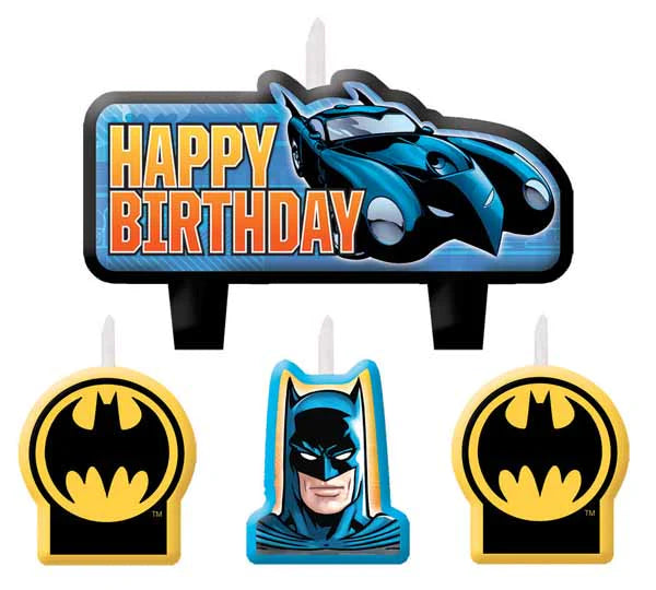 BATMAN BIRTHDAY CANDLE SET - PACK OF 4