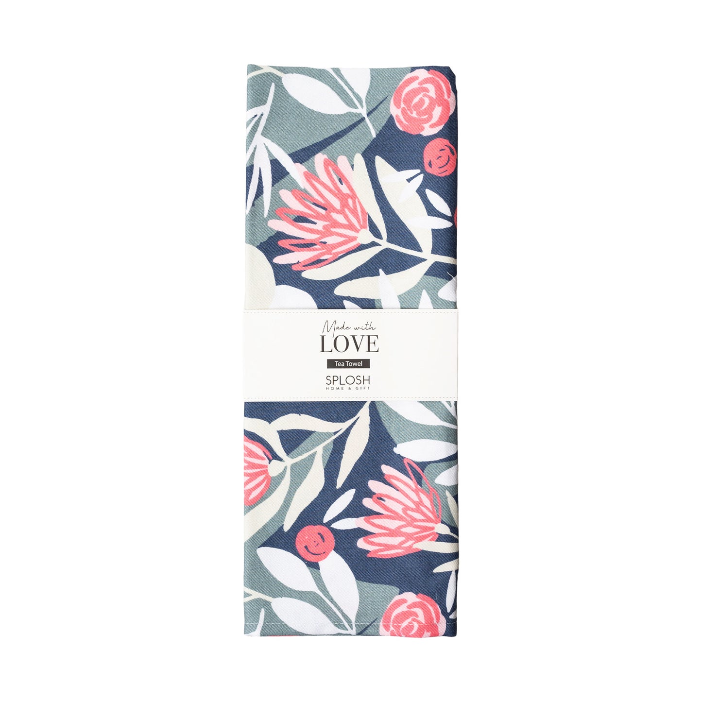 MADE WITH LOVE TEA TOWEL - FLORAL