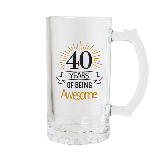 SIP CELEBRATION 40TH BIRTHDAY BEER GLASS