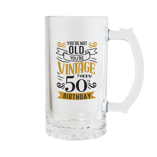 SIP CELEBRATION 50TH BIRTHDAY BEER GLASS