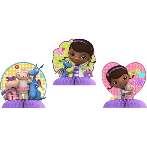 DISNEY DOC MCSTUFFINS MINI CENTERPIECES - 3 PACK