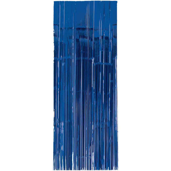 ROYAL BLUE METALLIC FOIL DOOR CURTAIN - 91.4CM x 2.43M