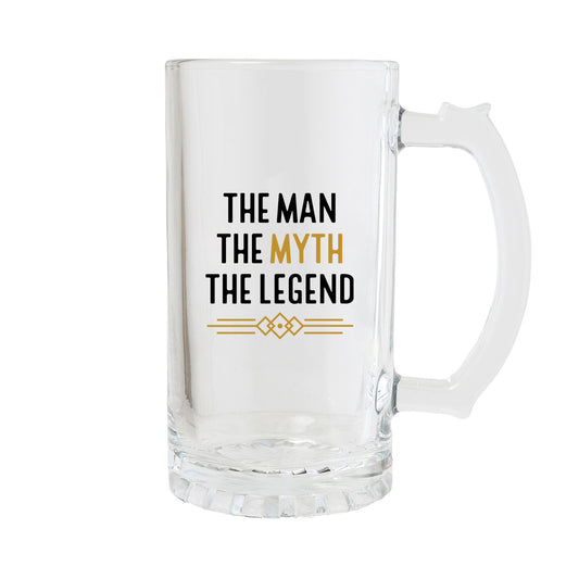 SIP CELEBRATION THE MAN THE MYTH THE LEGEND BEER GLASS