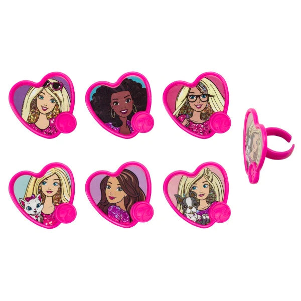 BARBIE & FRIENDS CUPCAKE RINGS - PACK OF 12