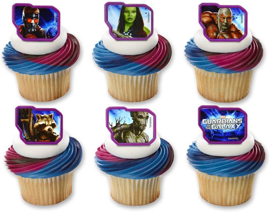 GUARDIANS OF THE GALAXY CUPCAKE RINGS - PACK OF 12