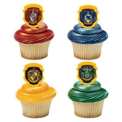 HARRY POTTER YELLOW CUPCAKE RINGS - PACK OF 12