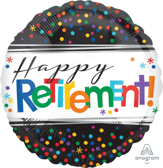 HAPPY RETIREMENT FOIL BALLOON - 43CM