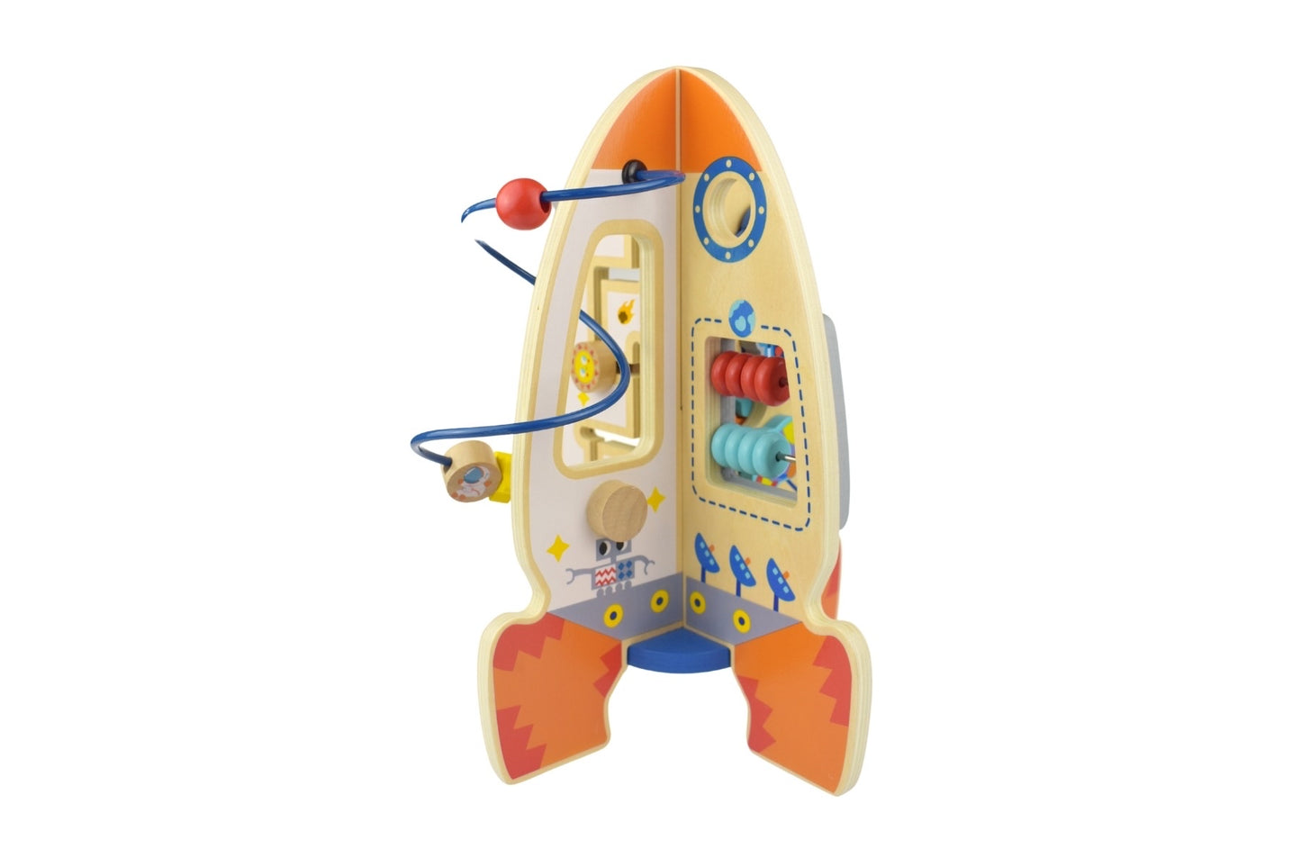 TOOKY TOY WOODEN ACTIVITY ROCKET