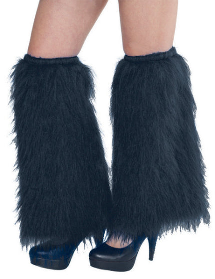 PLUSH LEG WARMERS - BLACK