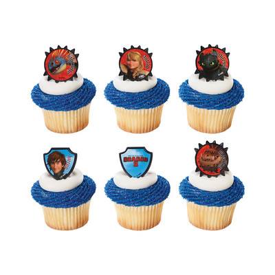 HOW TO TRAIN YOUR DRAGON CUPCAKE RINGS - PACK OF 12