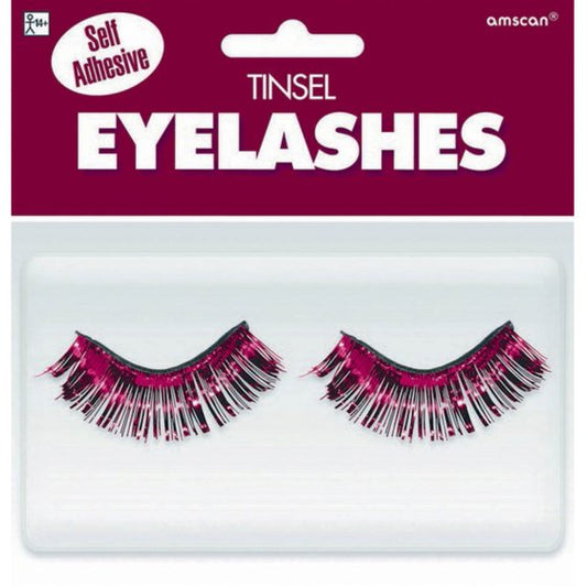 SELF ADHESIVE TINSEL EYELASHES - BURGUNDY