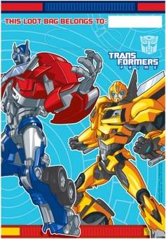 TRANSFORMERS PRIME LOOT BAGS - PACK OF 8