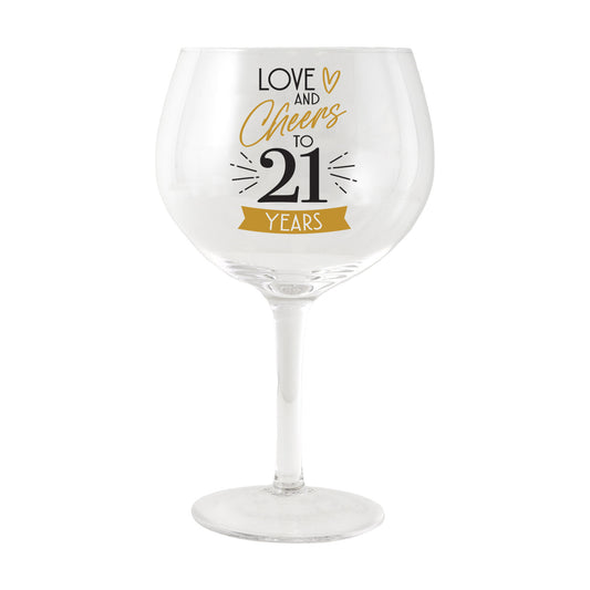 SIP CELEBRATION 21ST BIRTHDAY BALLOON GLASS