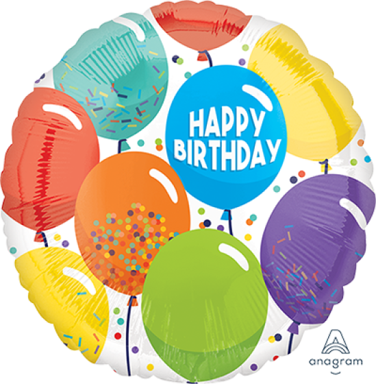 HAPPY BIRTHDAY CELEBRATION BALLOONS FOIL BALLOON - 43CM