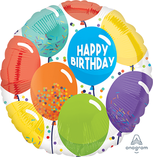 HAPPY BIRTHDAY CELEBRATION BALLOONS FOIL BALLOON - 43CM