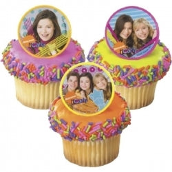 ICARLY CUPCAKE RINGS - PACK OF 12