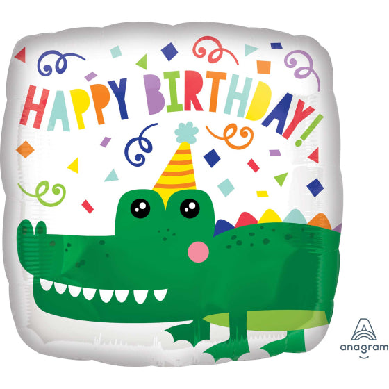 GATOR HAPPY BIRTHDAY FOIL BALLOON - 43CM