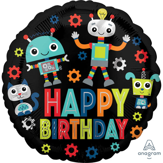 ROBOTS HAPPY BIRTHDAY FOIL BALLOON - 43CM