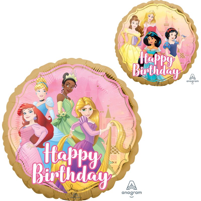 DISNEY PRINCESS ONCE UPON A TIME HAPPY BIRTHDAY FOIL BALLOON - 43CM