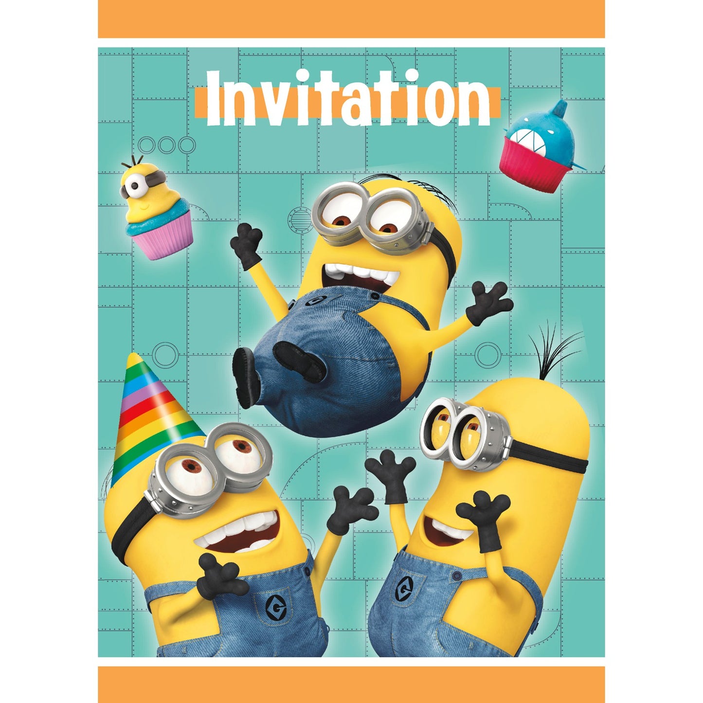 DESPICABLE ME 2 INVITATION SET - PACK OF 8