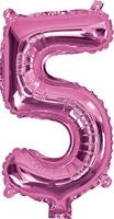 ARTWRAP PINK FOIL BALLOON - NUMBER 5