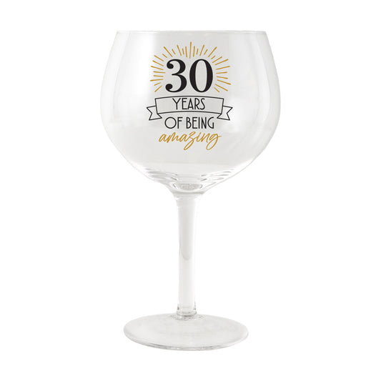 SIP CELEBRATION 30TH BIRTHDAY BALLOON GLASS