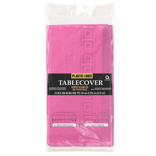 BRIGHT PINK TABLECOVER - 137CM X 274CM