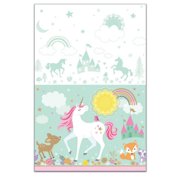 MAGICAL UNICORN PLASTIC TABELCOVER 137.1CM X 243.8CM