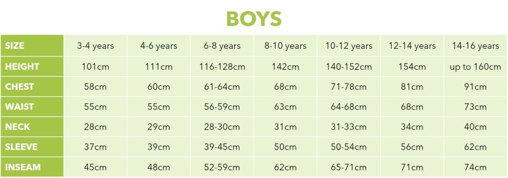 14 year old top boy clothing size