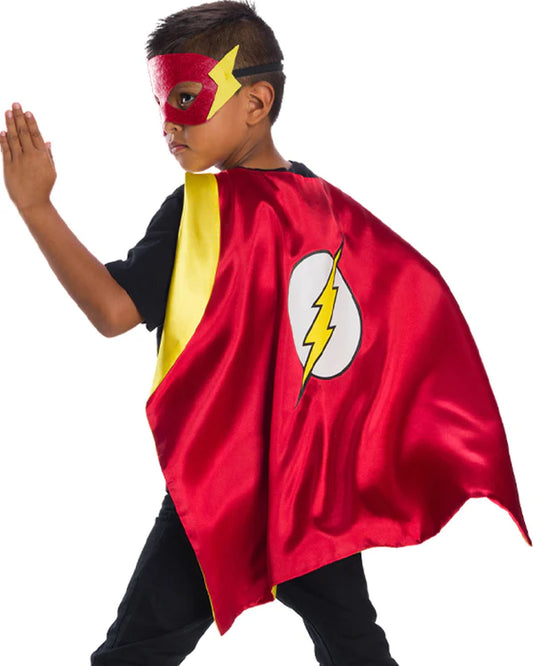 DC RUBIES KIDS THE FLASH ACCESSORY SET INCLUDES CAPE & MASK