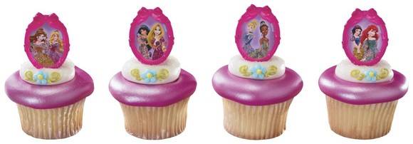 DISNEY PRINCESS 1 CUPCAKE RINGS - PACK OF 12