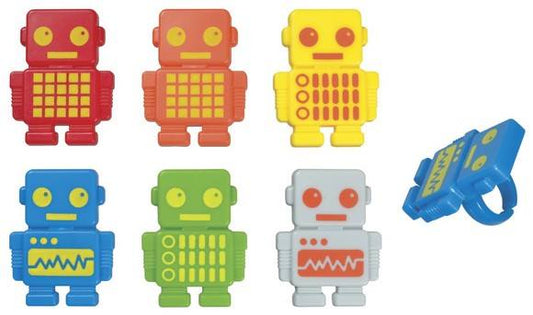 ROBOTS CUPCAKE RINGS - PACK OF 12