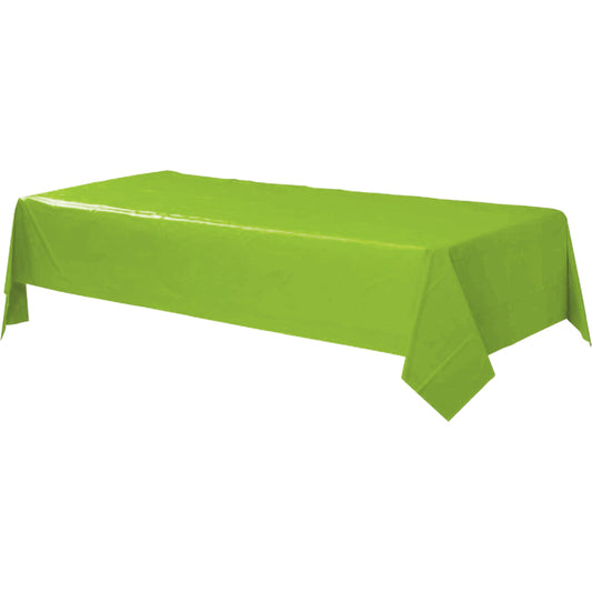 KIWI GREEN PLASTIC TABLECOVER - 137CM X 274CM