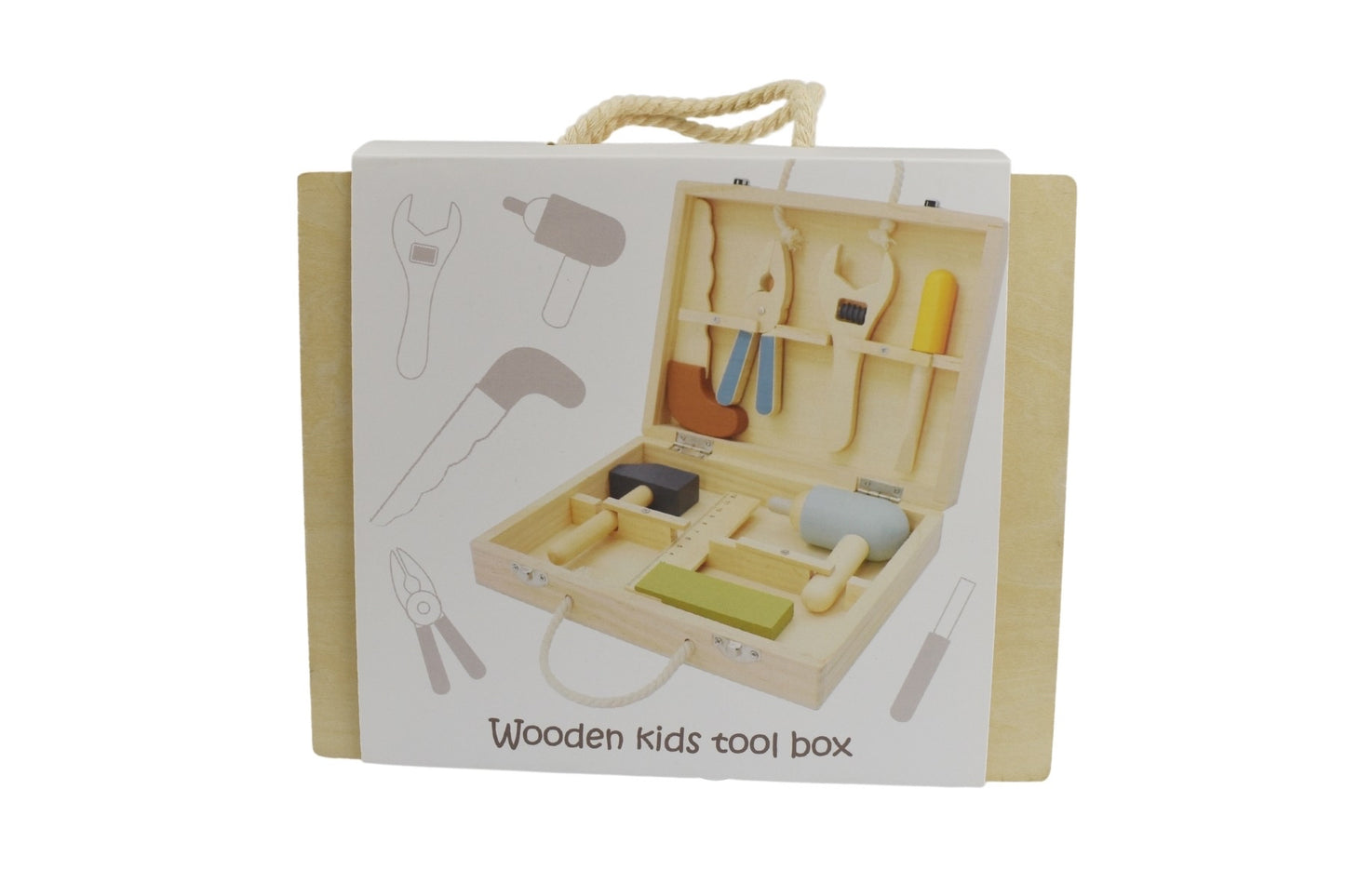 KAPER KIDZ WOODEN KIDS TOOL BOX