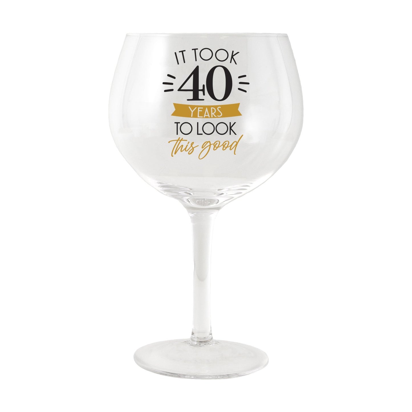 SIP CELEBRATION 40TH BIRTHDAY BALLOON GLASS