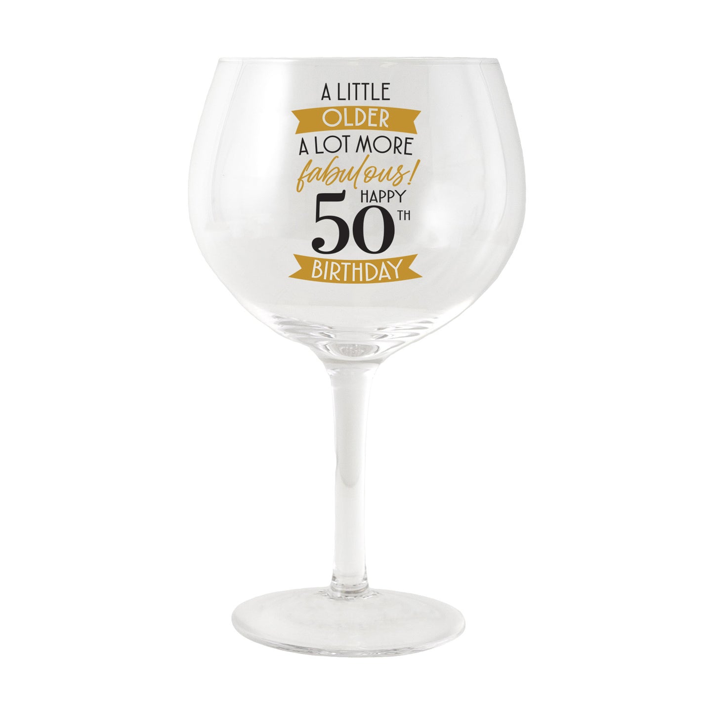 SIP CELEBRATION 50TH BIRTHDAY BALLOON GLASS