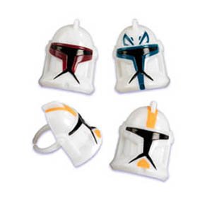 STAR WARS CLONE STORMTROOPERS CUPCAKE RINGS - PACK OF 12