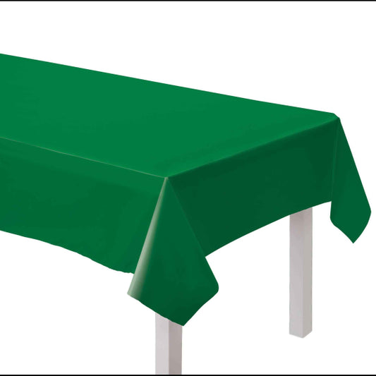 FESTIVE GREEN PAPER TABLECOVER - 137CM X 274CM