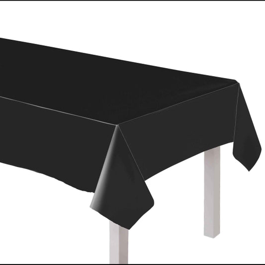 JET BLACK PAPER TABLECOVER - 137CM X 274CM