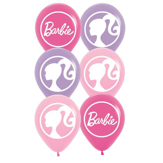 BARBIE LATEX BALLONS 30.4CM - PACK OF 6