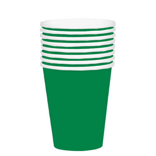 FESTIVE GREEN PAPER 354ML CUPS - PACK OF 20