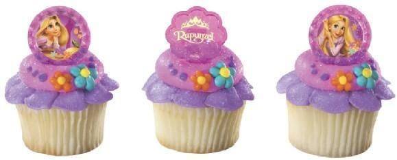 TANGLED CUPCAKE RINGS - PACK OF 12