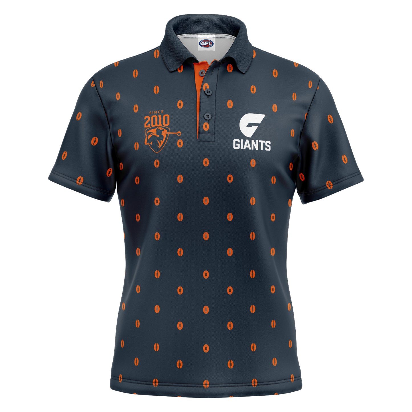 AFL MULLIGAN GOLF POLO SHIRT - GREATER WESTERN SYDNEY GIANTS