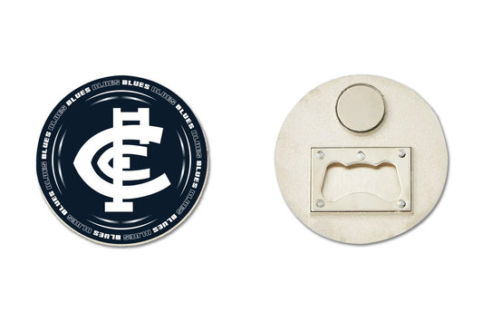 AFL BOTTLE OPENER MAGNET - CARLTON BLUES